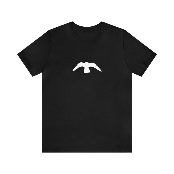 Camiseta de manga corta de punto unisex con logo blanco