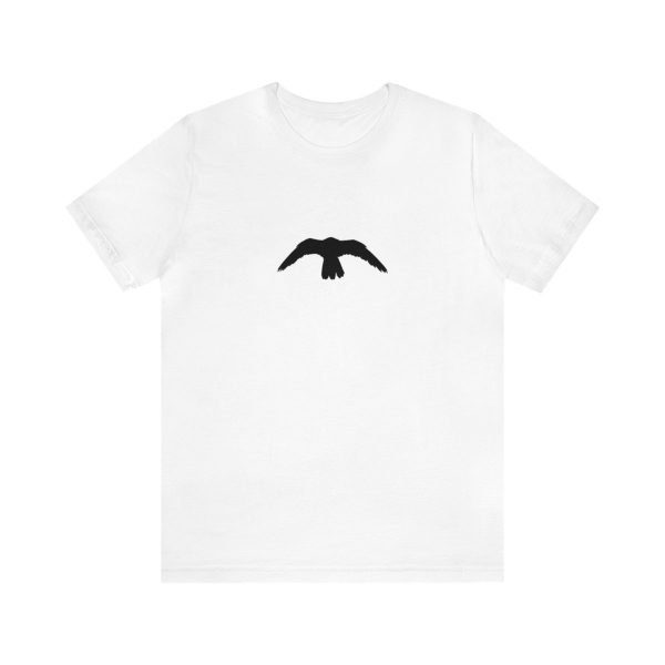 Camiseta de manga corta de punto unisex con logo negro