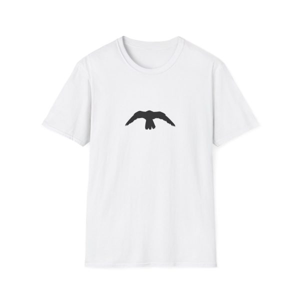 Camiseta unisex de estilo suave con logo negro