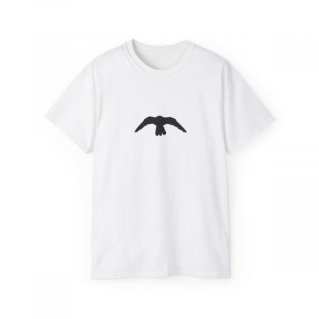 Camiseta unisex de algodón ultra con logo negro